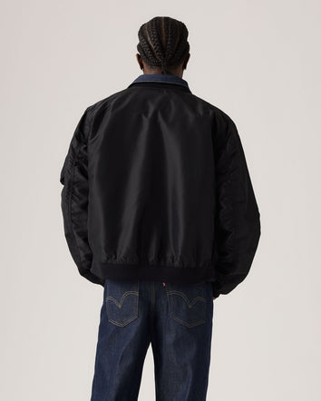 levi’s® x sacai men’s denim x nylon twill reversible blouson 0035K0000XS- Rinse/Black  – Levi's Hong Kong