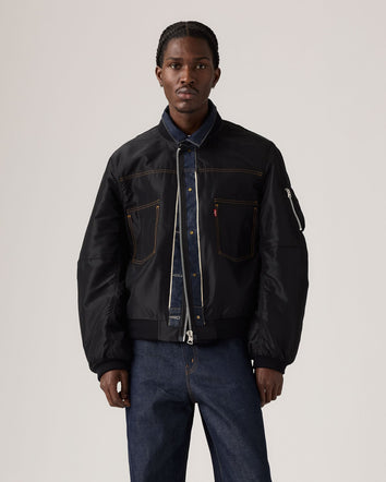 levi’s® x sacai 雙面雙色飛行外套 | 男裝 0035K0000XS- Rinse/Black  – Levi's 香港