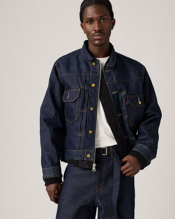 levi’s® x sacai men’s denim x nylon twill reversible blouson 0035K0000XS- Rinse/Black  – Levi's Hong Kong