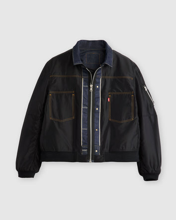 levi’s® x sacai men’s denim x nylon twill reversible blouson 0035K0000XS- Rinse/Black  – Levi's Hong Kong