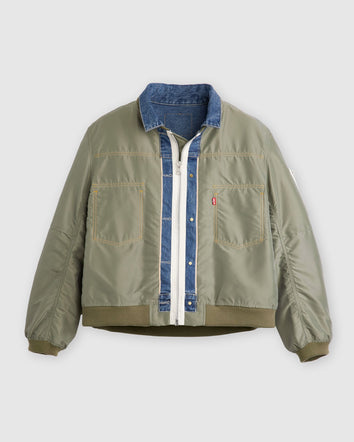 levi’s® x sacai men’s denim x nylon twill reversible blouson 0035K0001XS- Vintage/Khaki  – Levi's Hong Kong