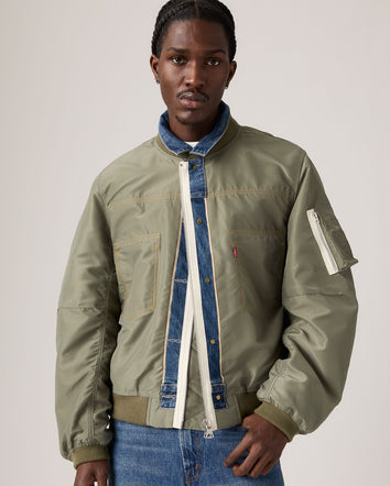 levi’s® x sacai men’s denim x nylon twill reversible blouson 0035K0001XS- Vintage/Khaki  – Levi's Hong Kong