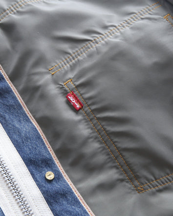 levi’s® x sacai men’s denim x nylon twill reversible blouson 0035K0001XS- Vintage/Khaki  – Levi's Hong Kong