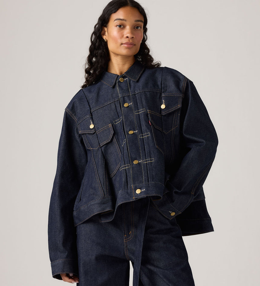 levi’s® x sacai women’s denim jacket 0035E0000L- Rinse – Levi's Hong Kong