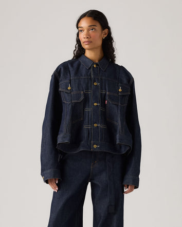 levi’s® x sacai women’s denim jacket 0035E0000L- Rinse  – Levi's Hong Kong