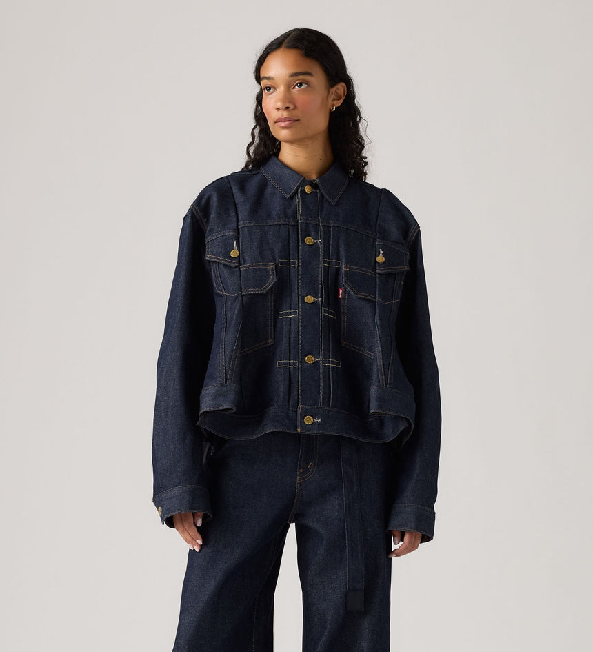 levi’s® x sacai women’s denim jacket 0035E0000L- Rinse – Levi's Hong Kong