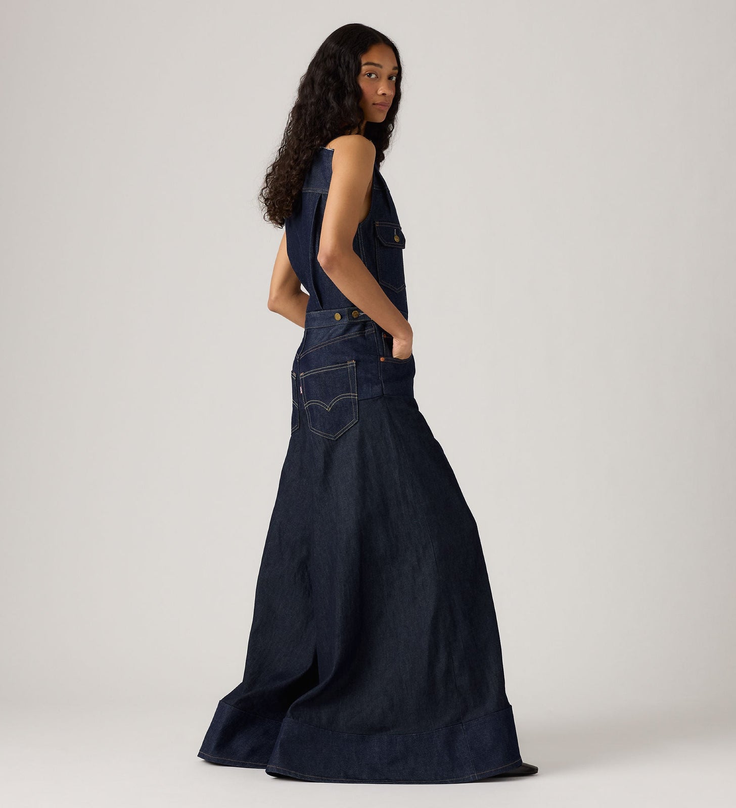 levi's® x sacai women’s denim jumpsuit 0035G0000S- Rinse – Levi's Hong Kong