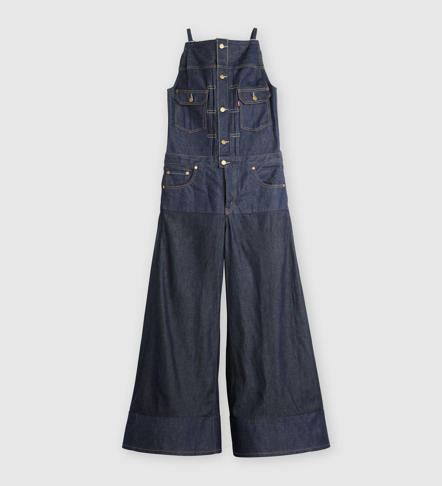 levi's® x sacai women’s denim jumpsuit 0035G0000S- Rinse – Levi's Hong Kong