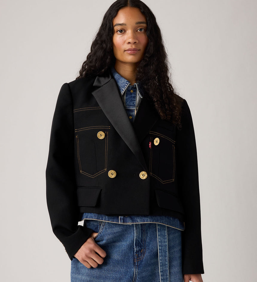 levi’s® x sacai women’s denim x metelasse twill jacket 0035F0000S- Black – Levi's Hong Kong