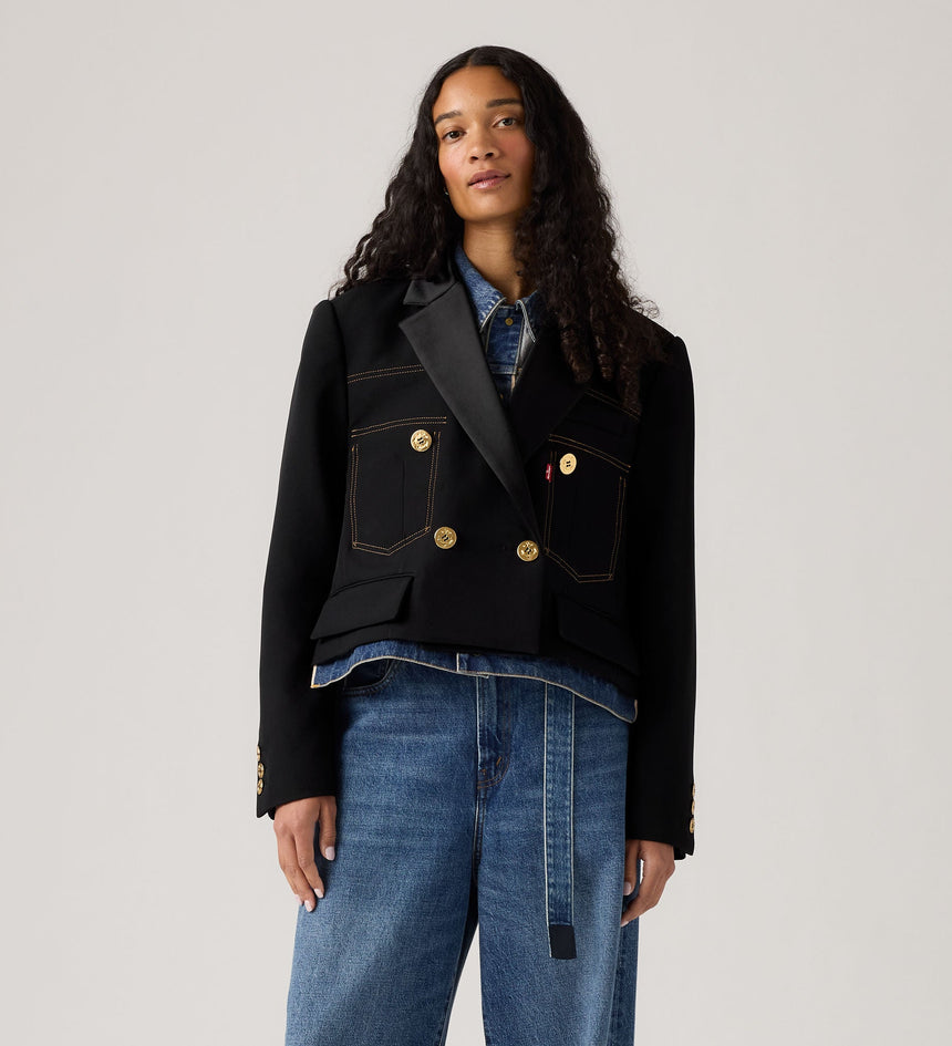 levi’s® x sacai women’s denim x metelasse twill jacket 0035F0000S- Black – Levi's Hong Kong