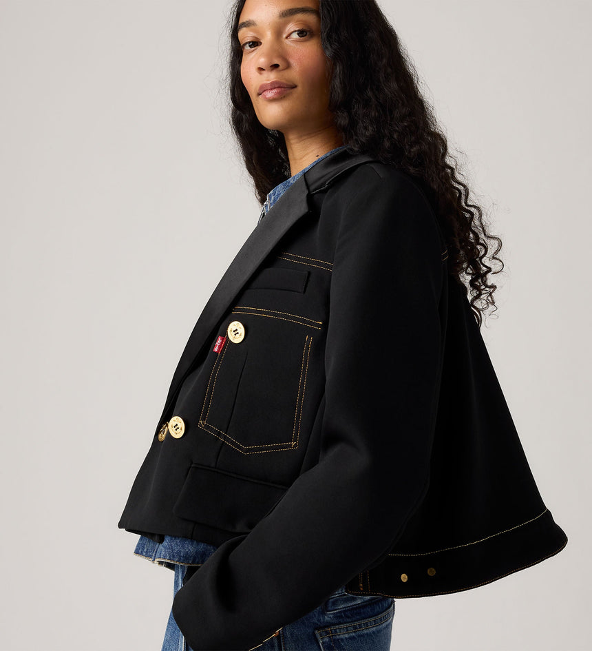 levi’s® x sacai women’s denim x metelasse twill jacket 0035F0000S- Black – Levi's Hong Kong