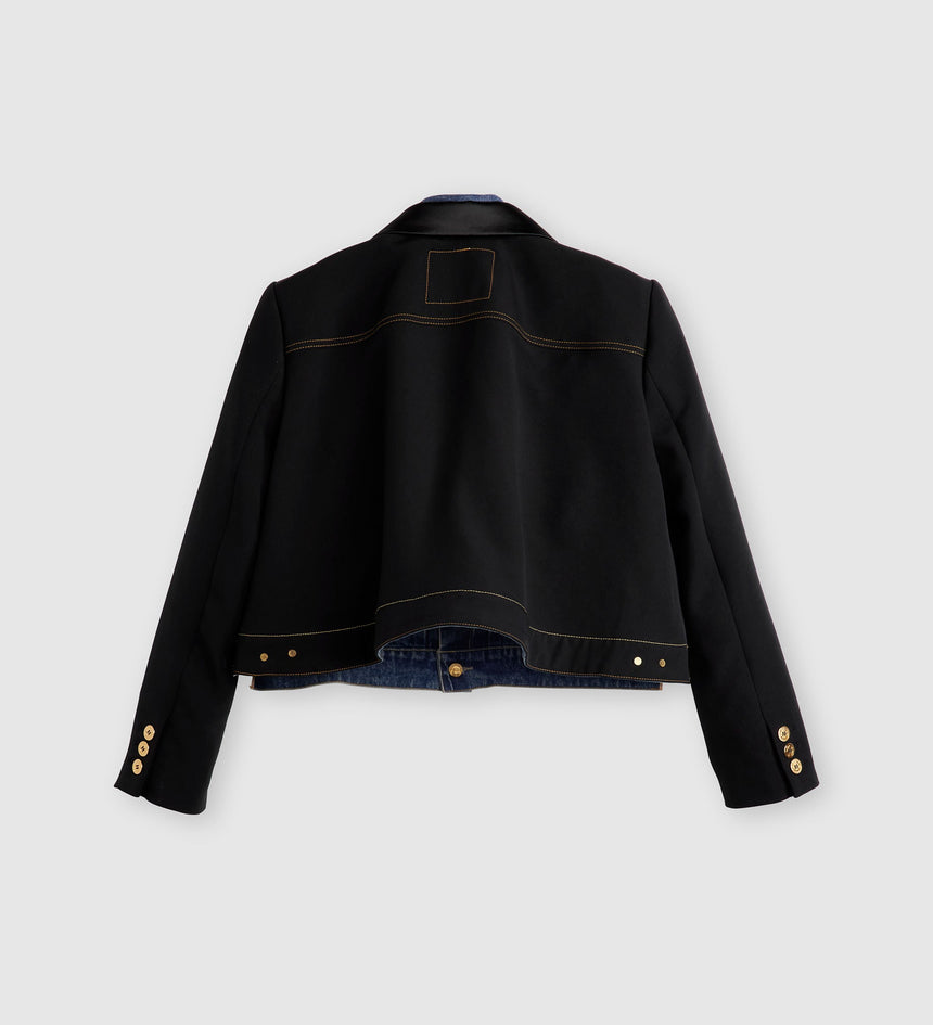 levi’s® x sacai women’s denim x metelasse twill jacket 0035F0000S- Black – Levi's Hong Kong