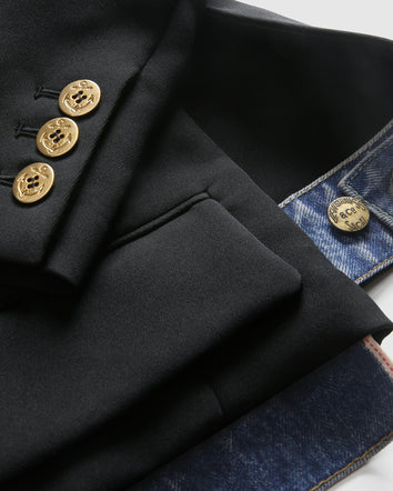 levi’s® x sacai women’s denim x metelasse twill jacket 0035F0000S- Black  – Levi's Hong Kong