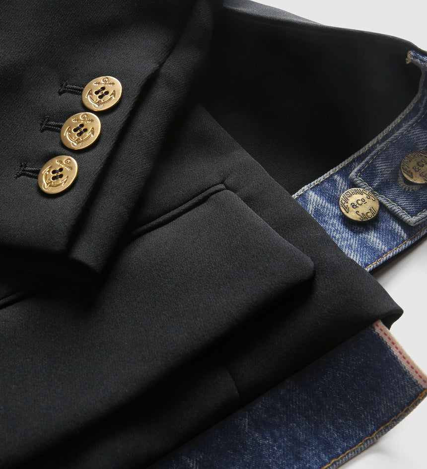 levi’s® x sacai women’s denim x metelasse twill jacket 0035F0000S- Black – Levi's Hong Kong