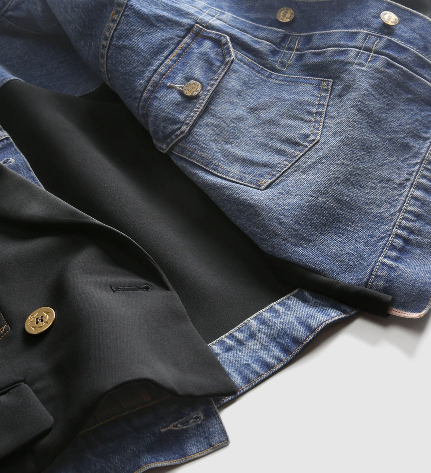 levi’s® x sacai women’s denim x metelasse twill jacket 0035F0000S- Black – Levi's Hong Kong