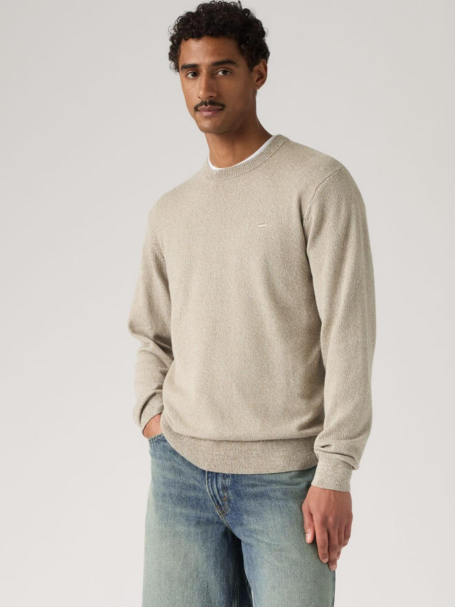 levi's® 輕盈 housemark 毛衣 | 男裝 A72070048XS- Pre Twist Marl Brindle / Egret - Beige  – Levi's 香港
