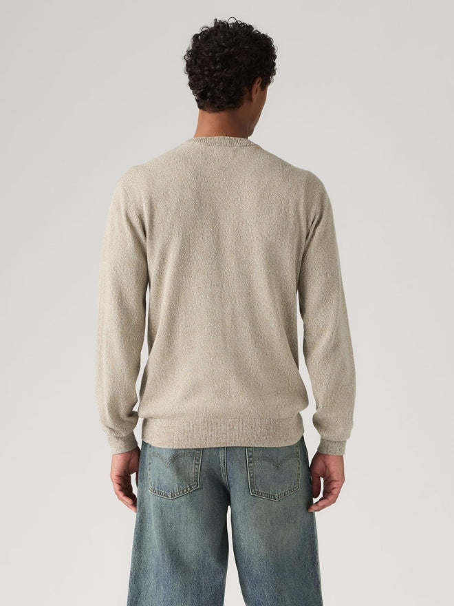 levi's® men's lightweight housemark sweater A72070048XS- Pre Twist Marl Brindle / Egret - Beige  – Levi's Hong Kong