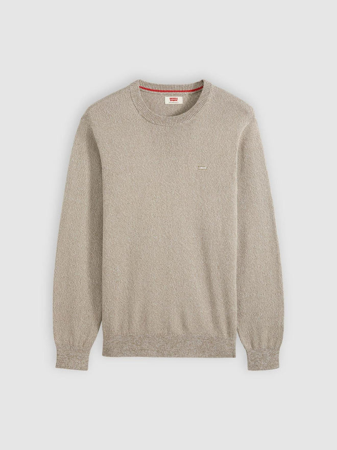 levi's® men's lightweight housemark sweater A72070048XS- Pre Twist Marl Brindle / Egret - Beige  – Levi's Hong Kong