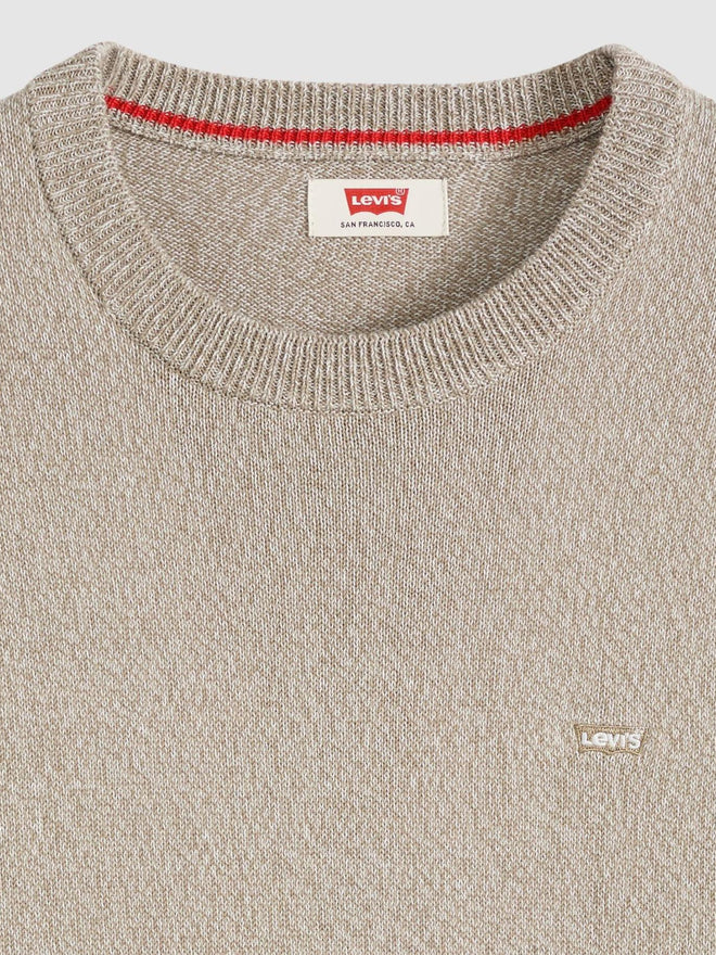 levi's® men's lightweight housemark sweater A72070048XS- Pre Twist Marl Brindle / Egret - Beige  – Levi's Hong Kong