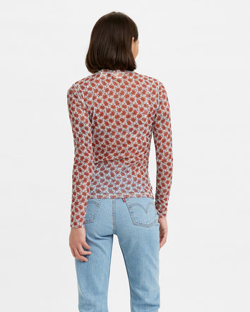 secondskin mockneck small folksy floral whitecap g 196980006XS- Small Folksy Floral Whitecap Gray  – Levi's Hong Kong