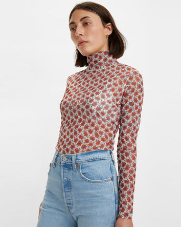 secondskin mockneck small folksy floral whitecap g 196980006XS- Small Folksy Floral Whitecap Gray  – Levi's Hong Kong