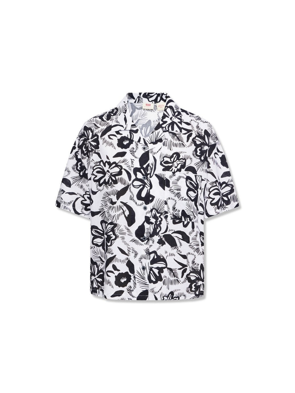 Levi's® Women's ss Aop Blouse Ac160 Dark Black Rinse