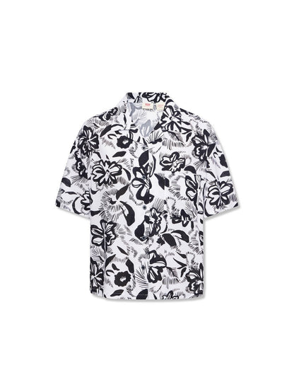 Levi's® Women's ss Aop Blouse Ac160 Dark Black Rinse