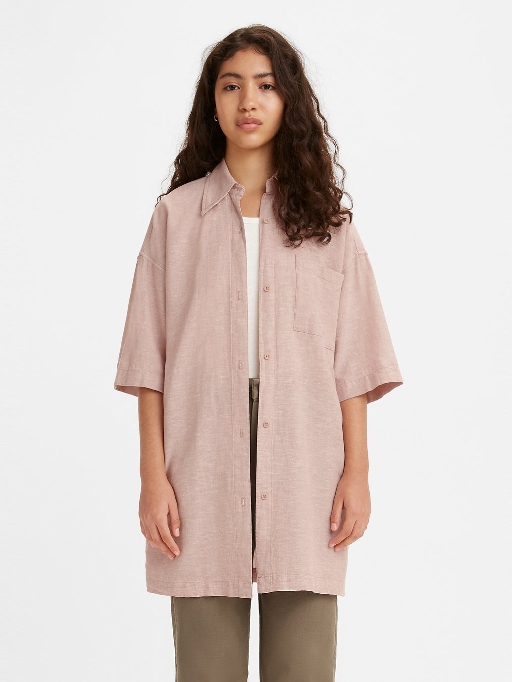 levi's® made & crafted®oversized 襯衫 | 女裝 A21000000XS- Fawn – Levi's 香港
