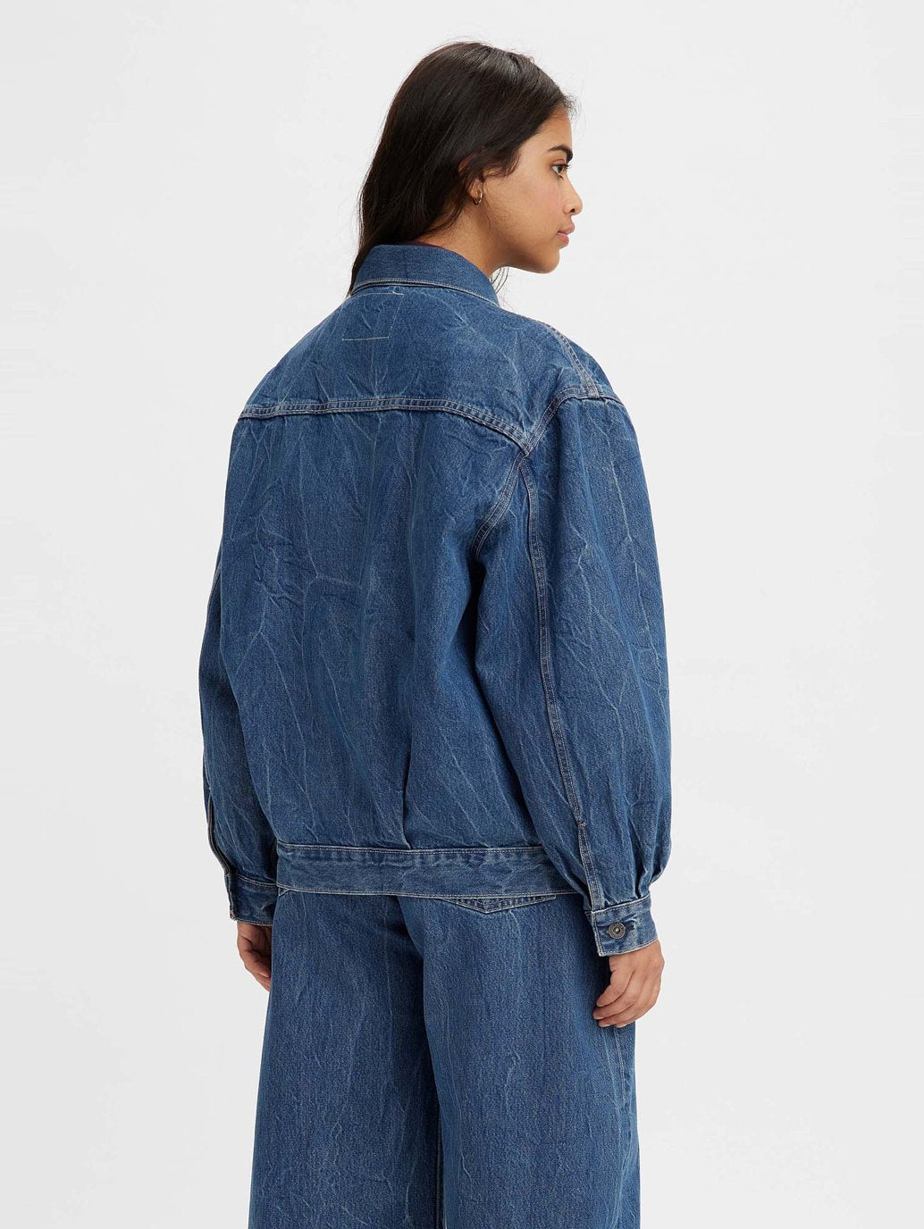 Levi s Made Crafted Women s Tucked Type ii Trucker Jacket Sweetwater Trucker Indigo Worn In Levi s HK Levi s Hong Kong